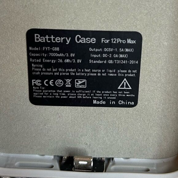 5 for $25🔥Rose Gold Battery Case for iPhone 12 Pro Max - Picture 3 of 4